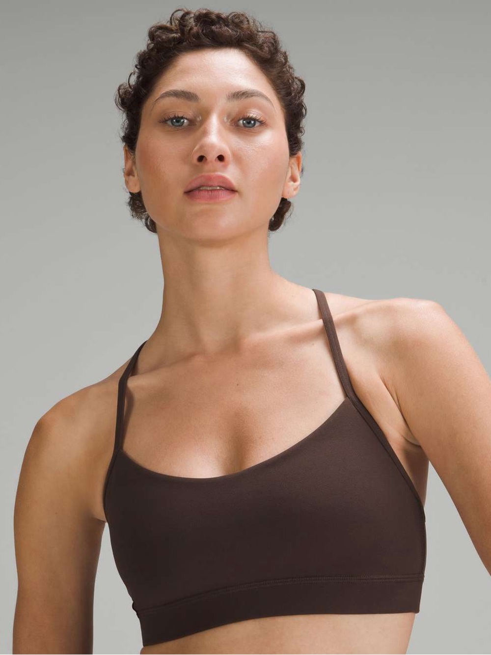 Lululemon Flow Y Sports Bra Nulu Light Support, Espresso - Size 8